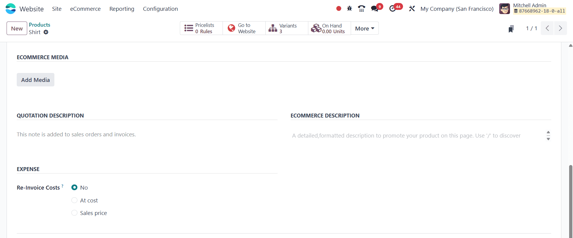 Overview of Selling Products in Odoo 18 Website-cybrosys