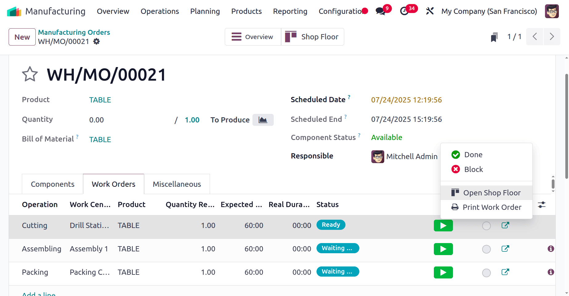 overview of shop floor management in odoo 18-cybrosys