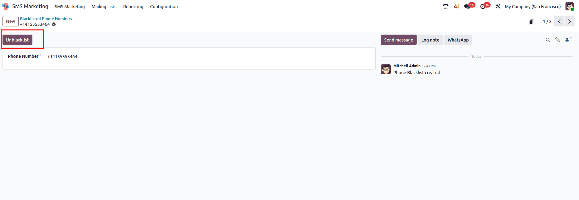 Overview of SMS Marketing Module in Odoo 19-cybrosys