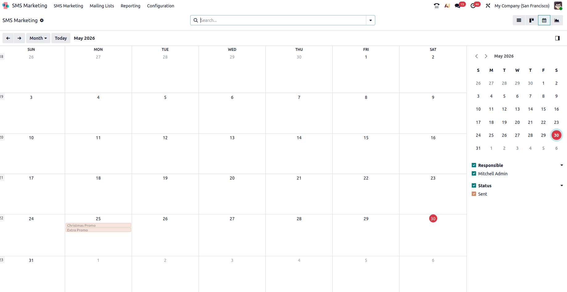 Overview of SMS Marketing Module in Odoo 19-cybrosys