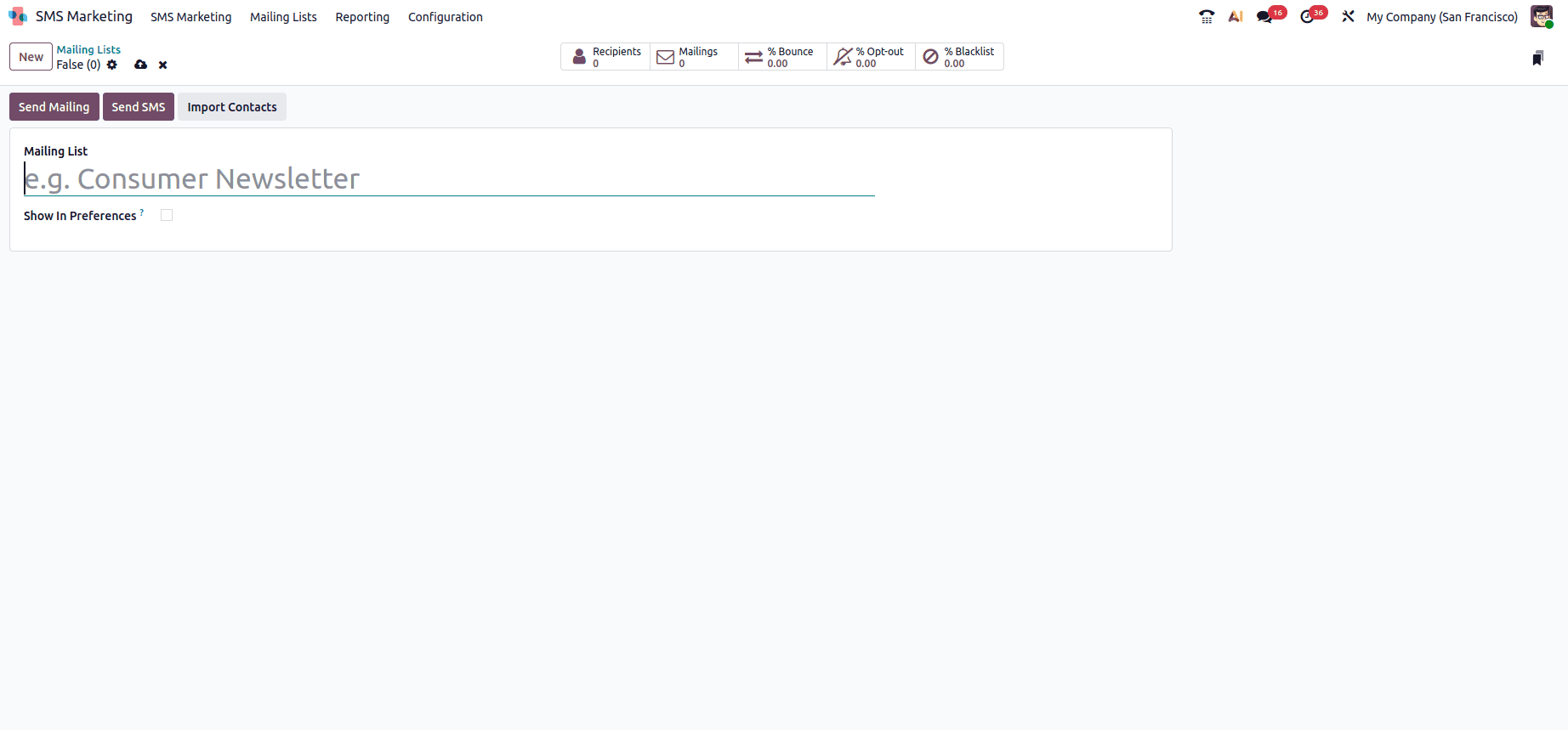 Overview of SMS Marketing Module in Odoo 19-cybrosys