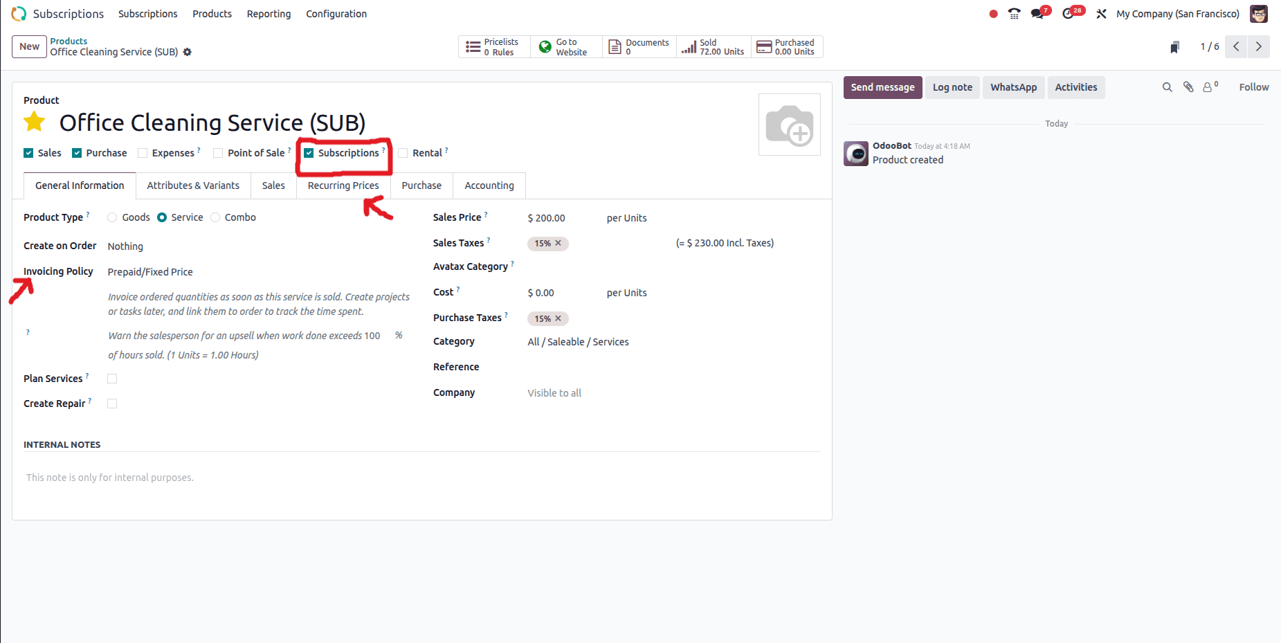 Overview of the Odoo 18 Subscription Module-cybrosys