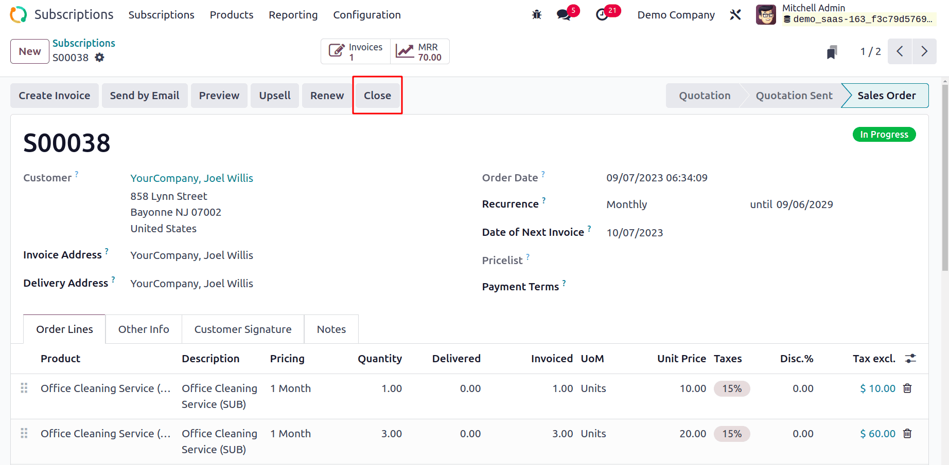 Overview of the Odoo 18 Subscription Module-cybrosys