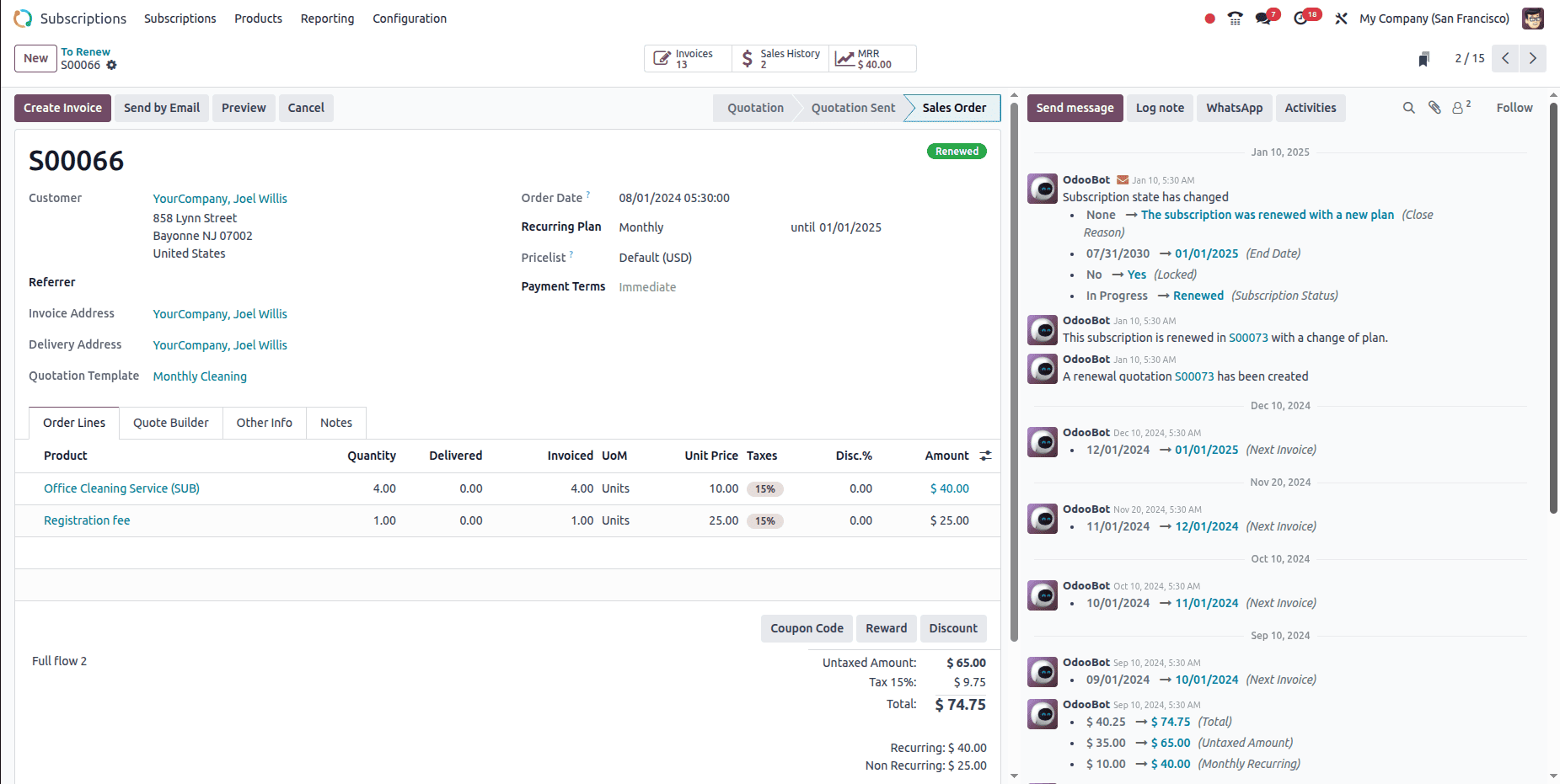 Overview of the Odoo 18 Subscription Module-cybrosys