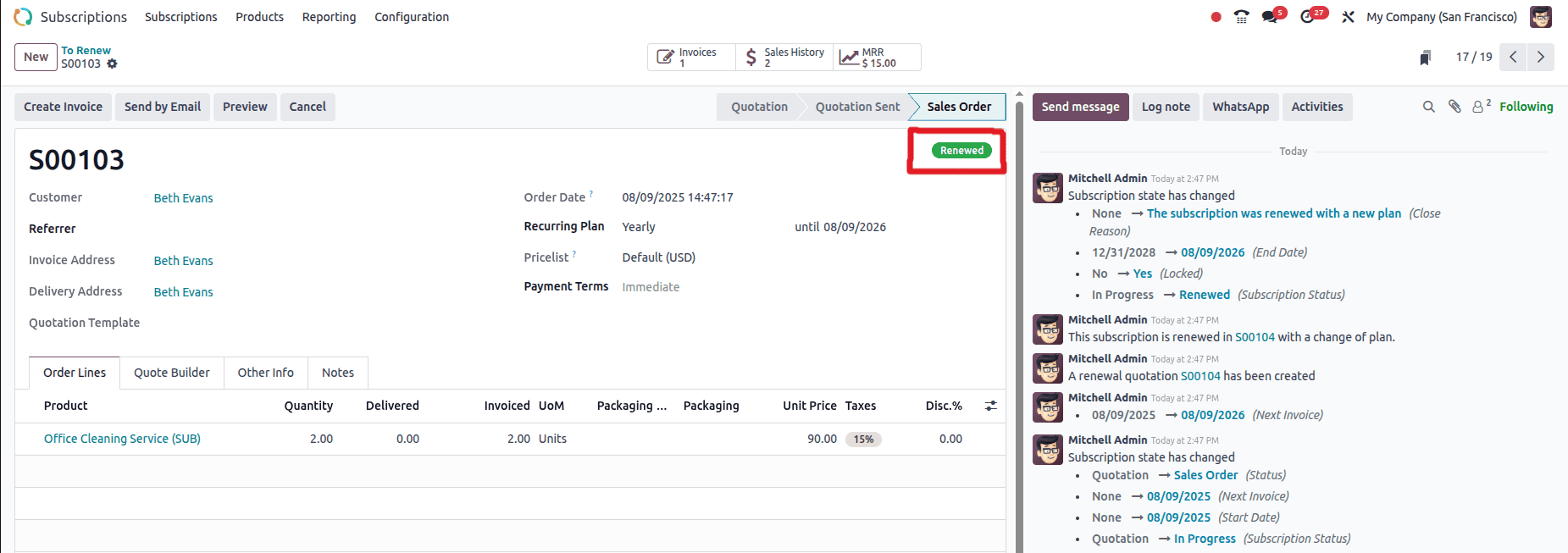 Overview of the Odoo 18 Subscription Module-cybrosys
