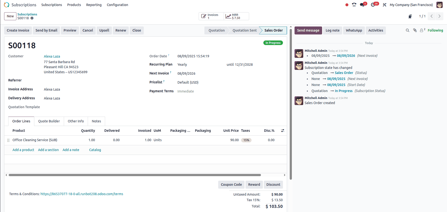 Overview of the Odoo 18 Subscription Module-cybrosys