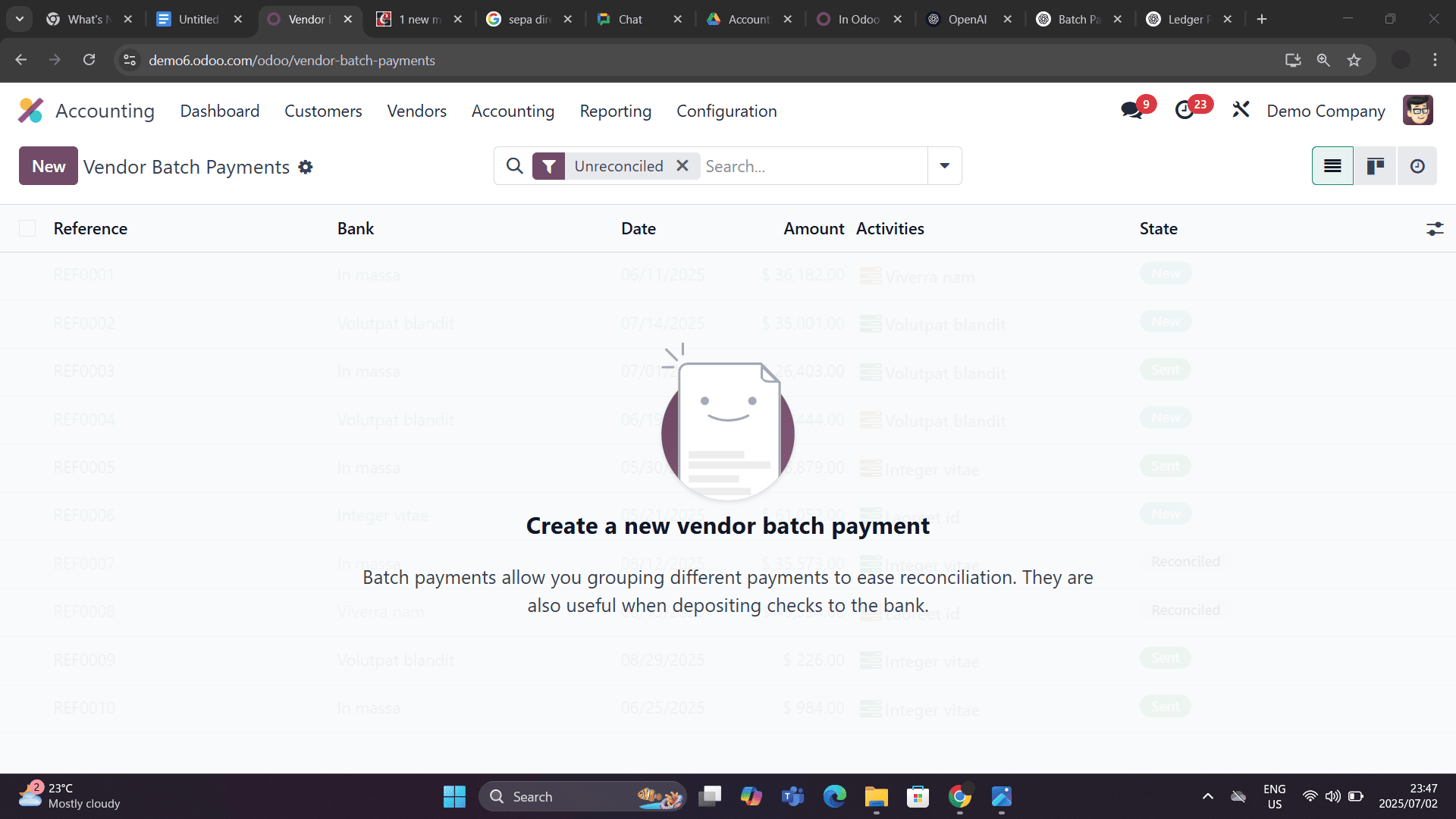 Overview of Vendor Payment Management in Odoo 18 Accounting-cybrosys