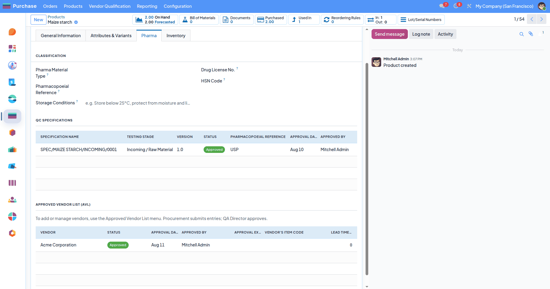 Pharmaceutical Manufacturing Management in Odoo 19 with Pharmaceutical ERP-cybrosys