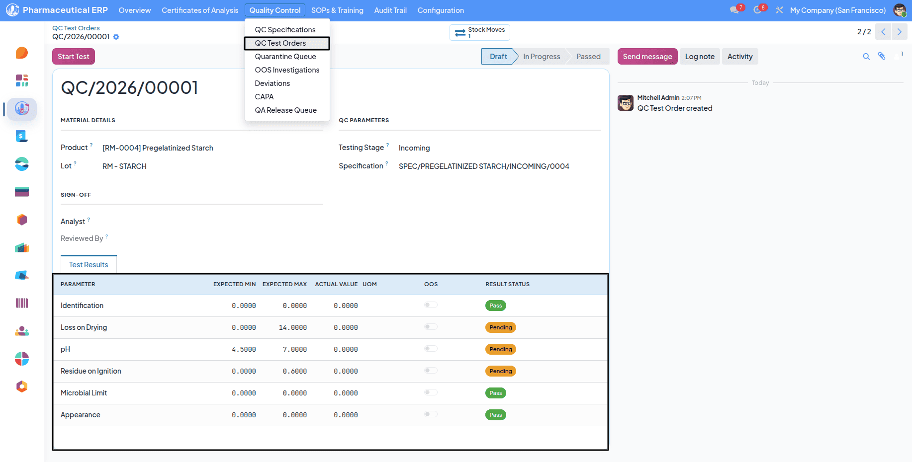 Pharmaceutical Manufacturing Management in Odoo 19 with Pharmaceutical ERP-cybrosys