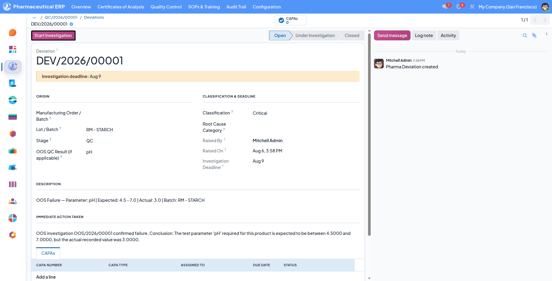 Pharmaceutical Manufacturing Management in Odoo 19 with Pharmaceutical ERP-cybrosys