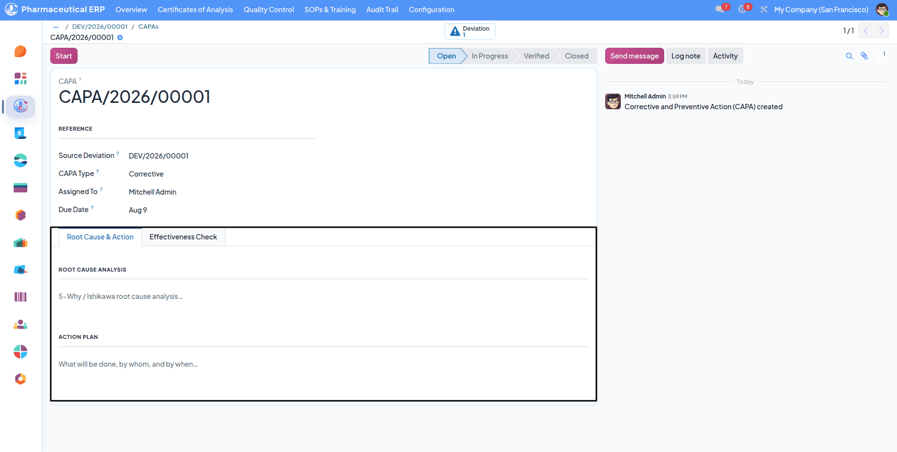 Pharmaceutical Manufacturing Management in Odoo 19 with Pharmaceutical ERP-cybrosys