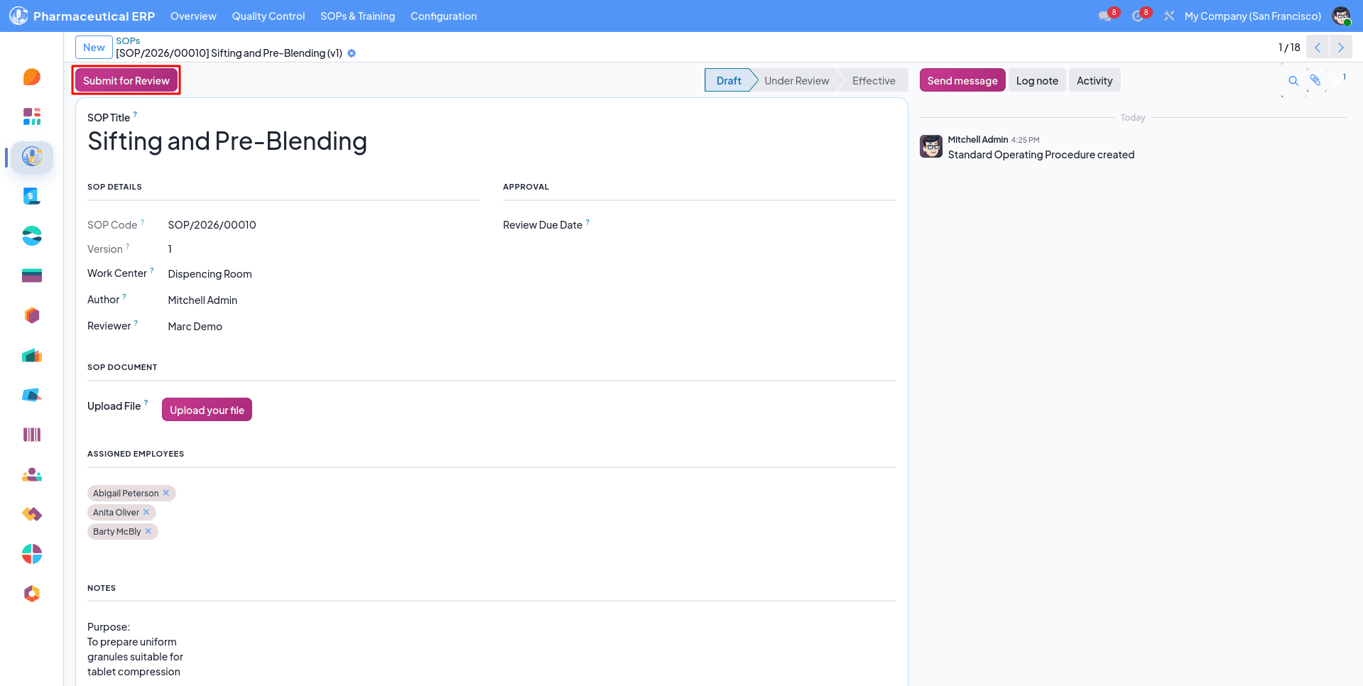 Pharmaceutical Manufacturing Management in Odoo 19 with Pharmaceutical ERP-cybrosys