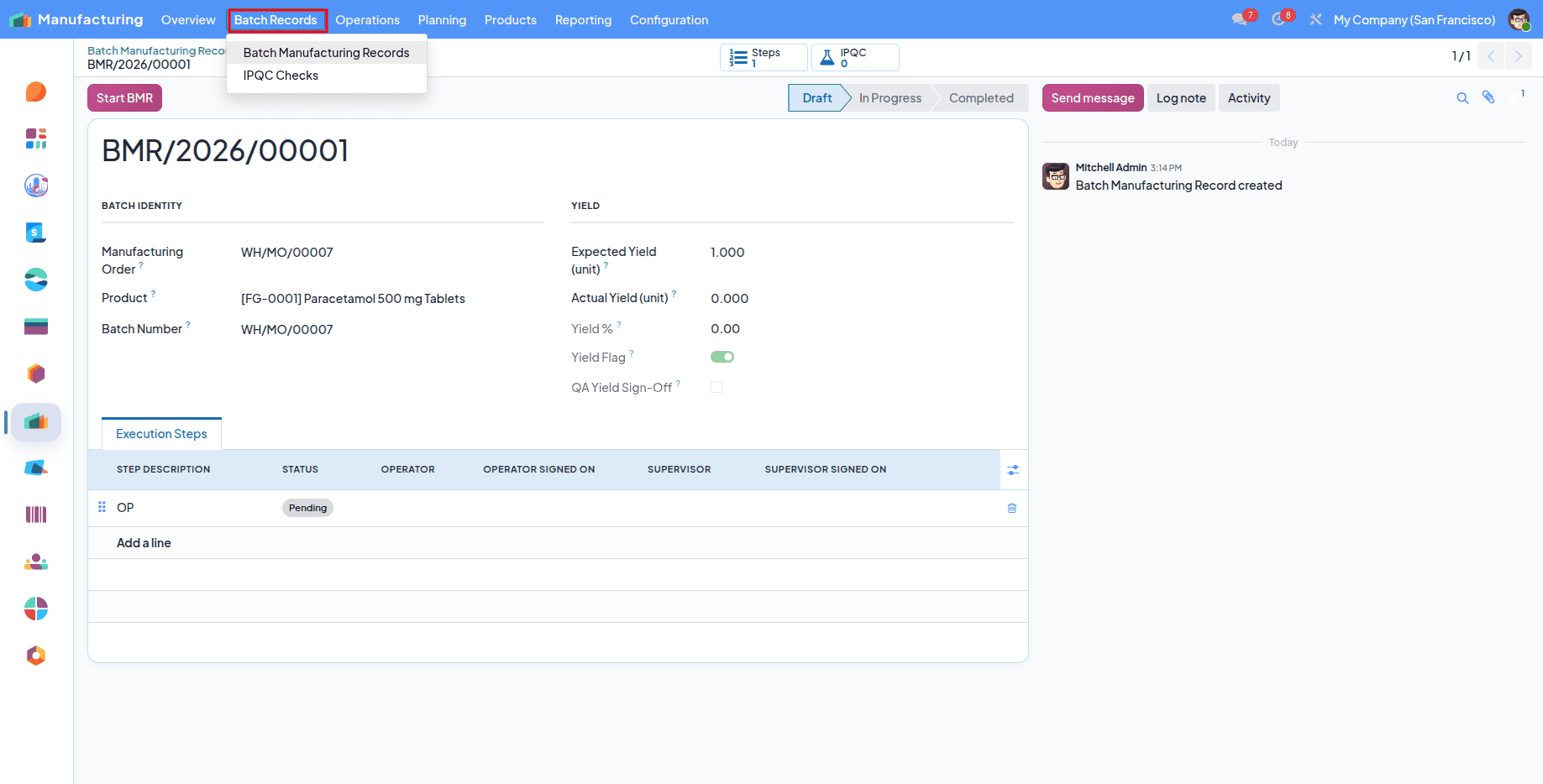 Pharmaceutical Manufacturing Management in Odoo 19 with Pharmaceutical ERP-cybrosys