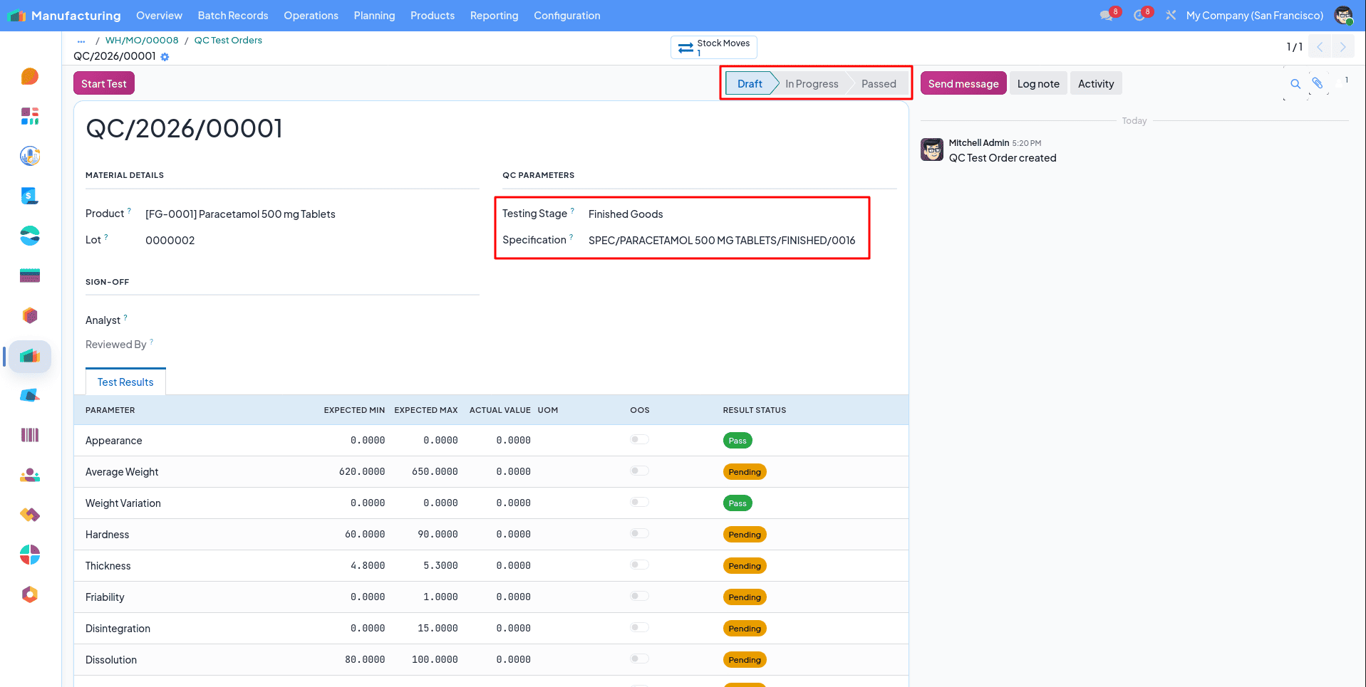 Pharmaceutical Manufacturing Management in Odoo 19 with Pharmaceutical ERP-cybrosys