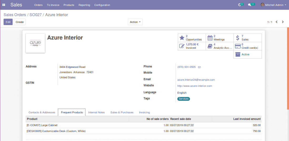 product recommendation in sales order-odoo apps