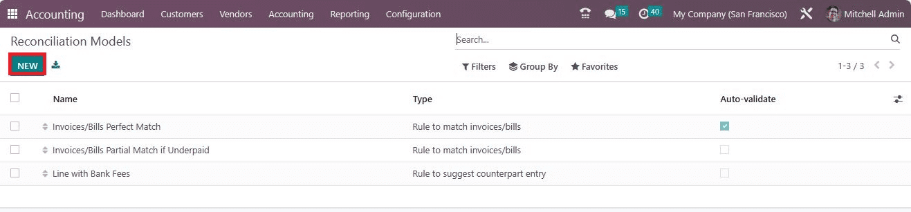 Reconciliation Models within the Odoo 16 Accounting App-cybrosys