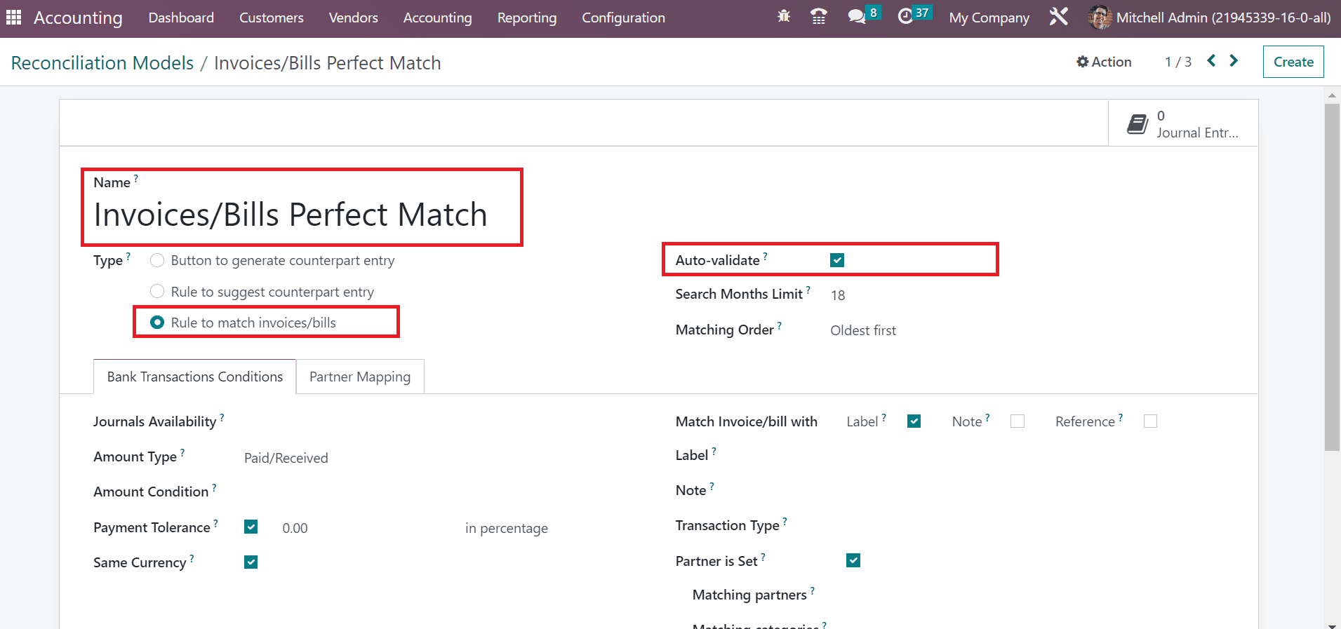 Reconciliation Models within the Odoo 16 Accounting App-cybrosys