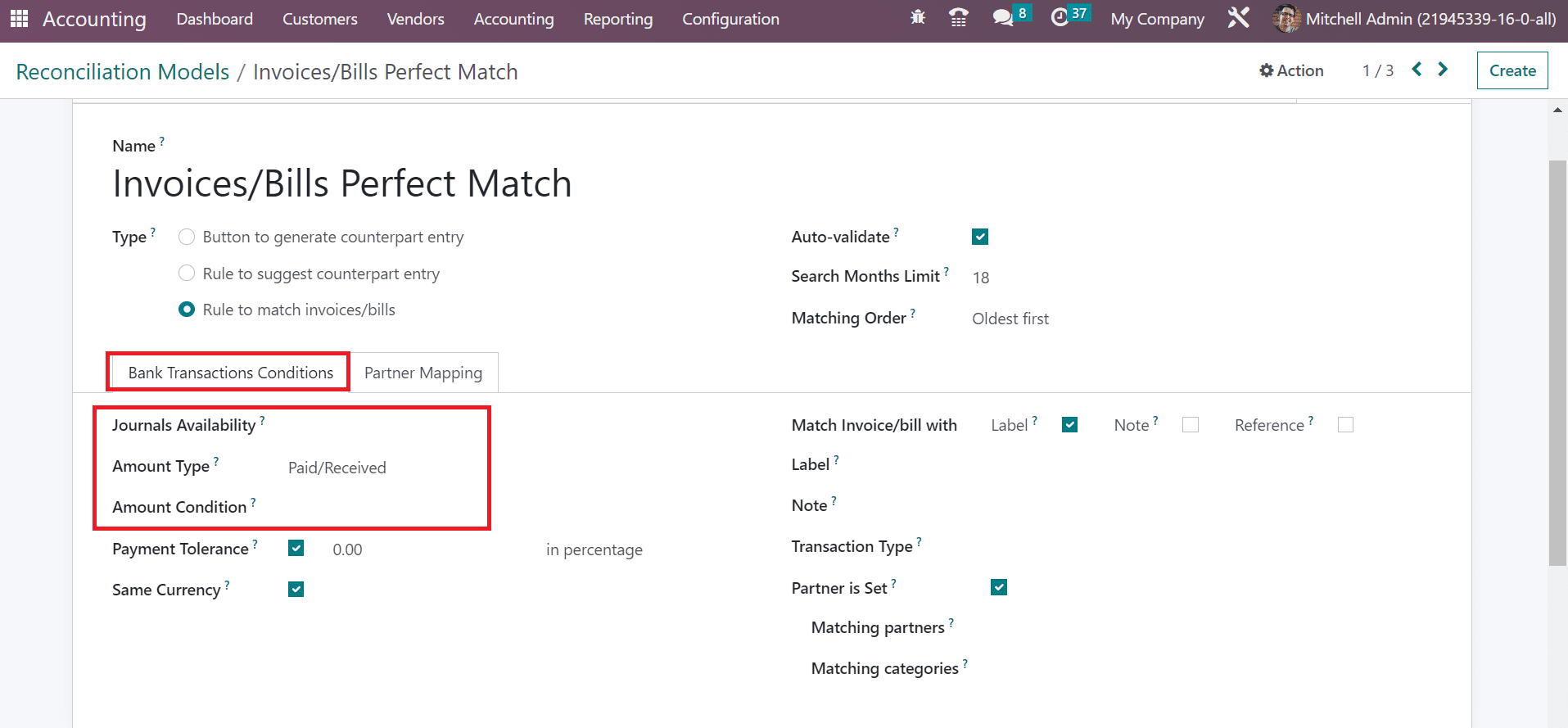 Reconciliation Models within the Odoo 16 Accounting App-cybrosys