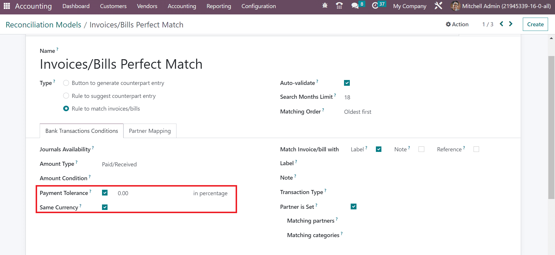 Reconciliation Models within the Odoo 16 Accounting App-cybrosys