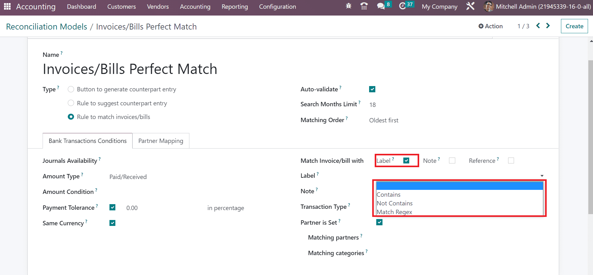 Reconciliation Models within the Odoo 16 Accounting App-cybrosys