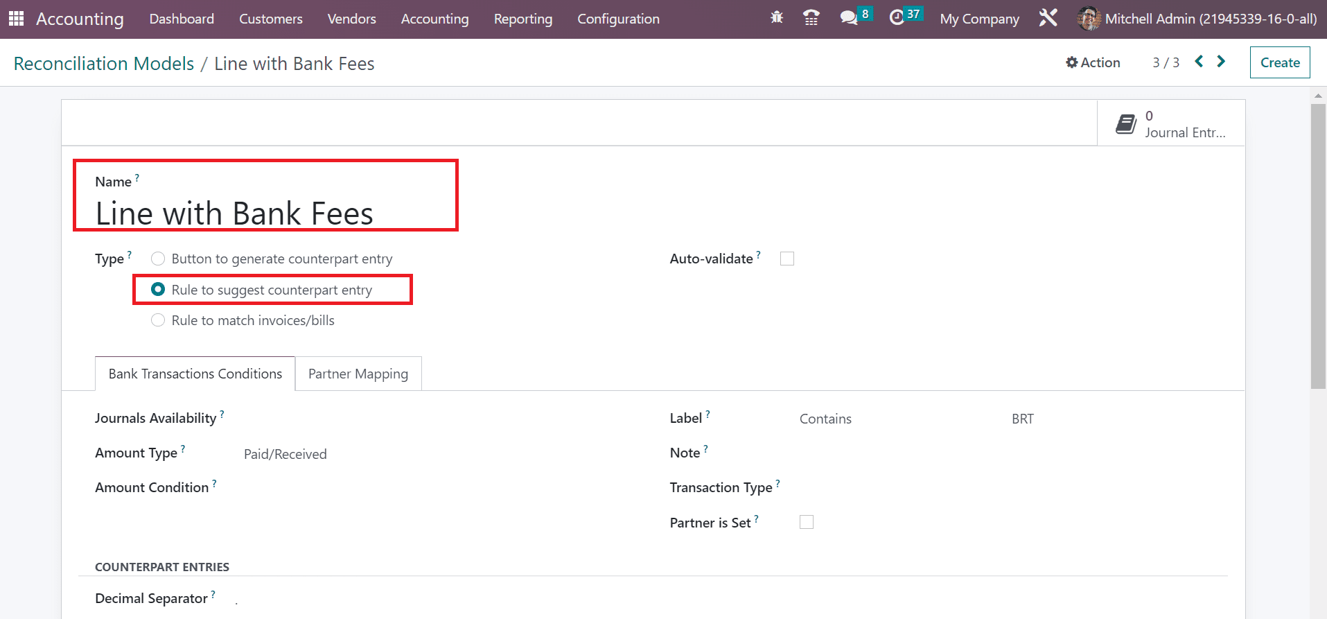 Reconciliation Models within the Odoo 16 Accounting App-cybrosys