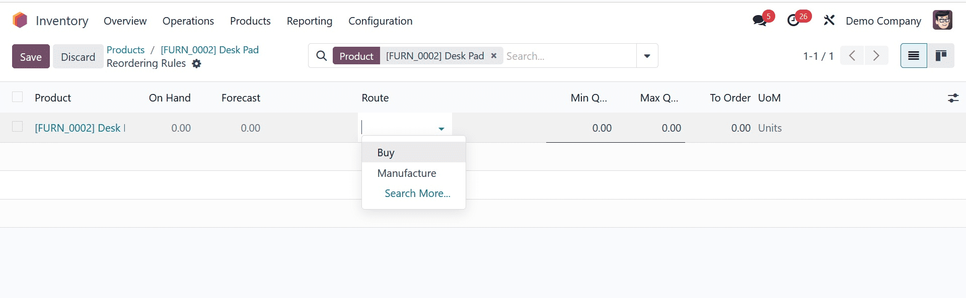 Reordering Rules in Odoo 17 Inventory-cybrosys