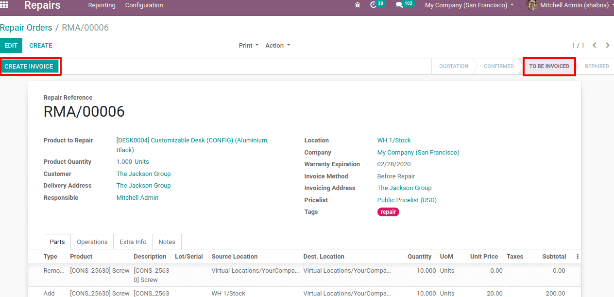 repair-management-in-odoo-13