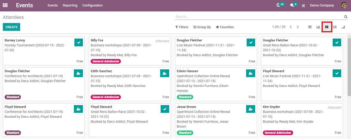 reporting-in-odoo-events-module