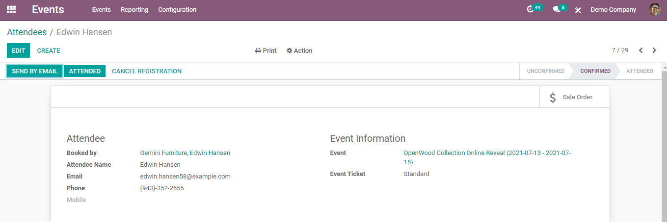 reporting-in-odoo-events-module