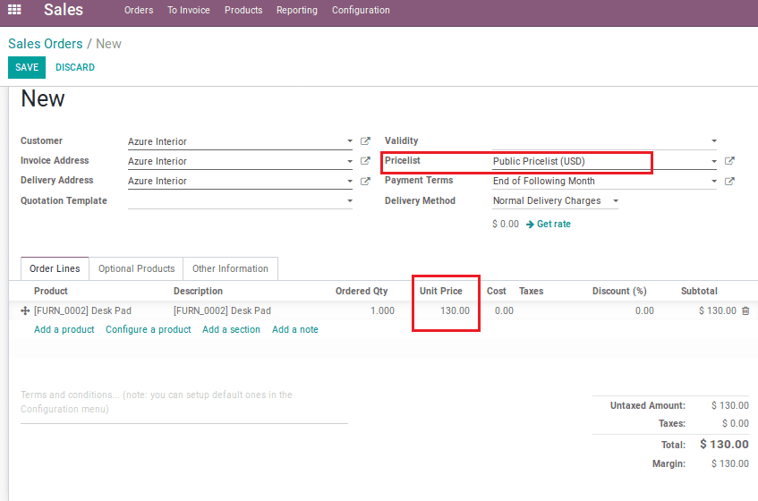 sales pricelist management in odoo