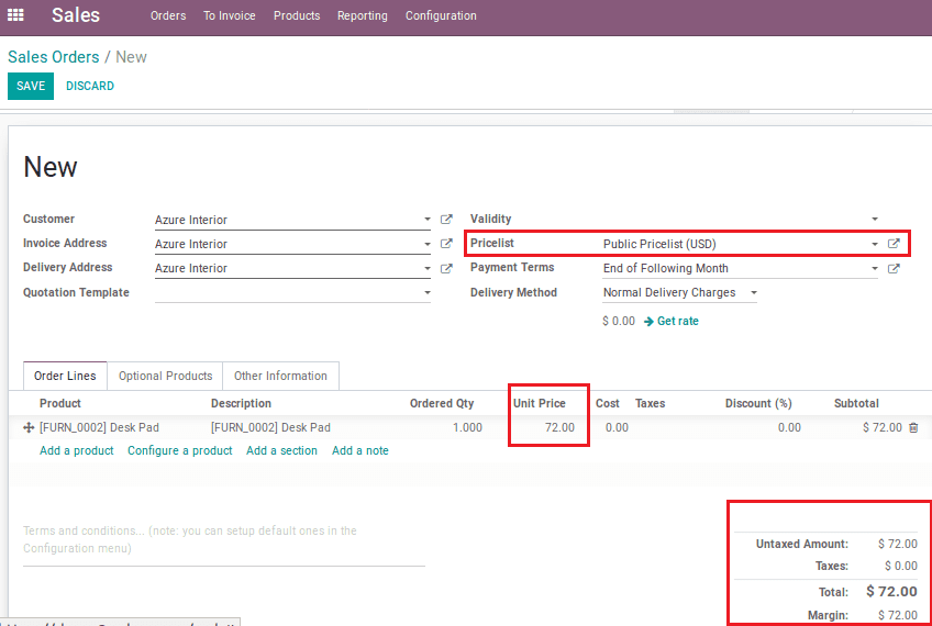 sales pricelist management in odoo