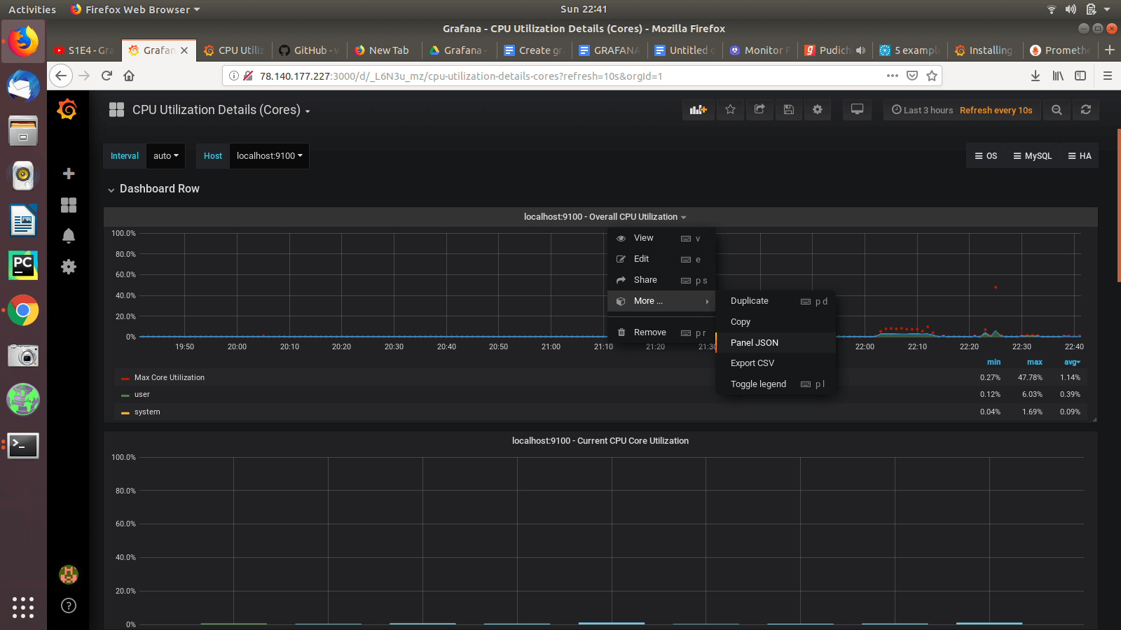 server monitoring using grafana and prometheus