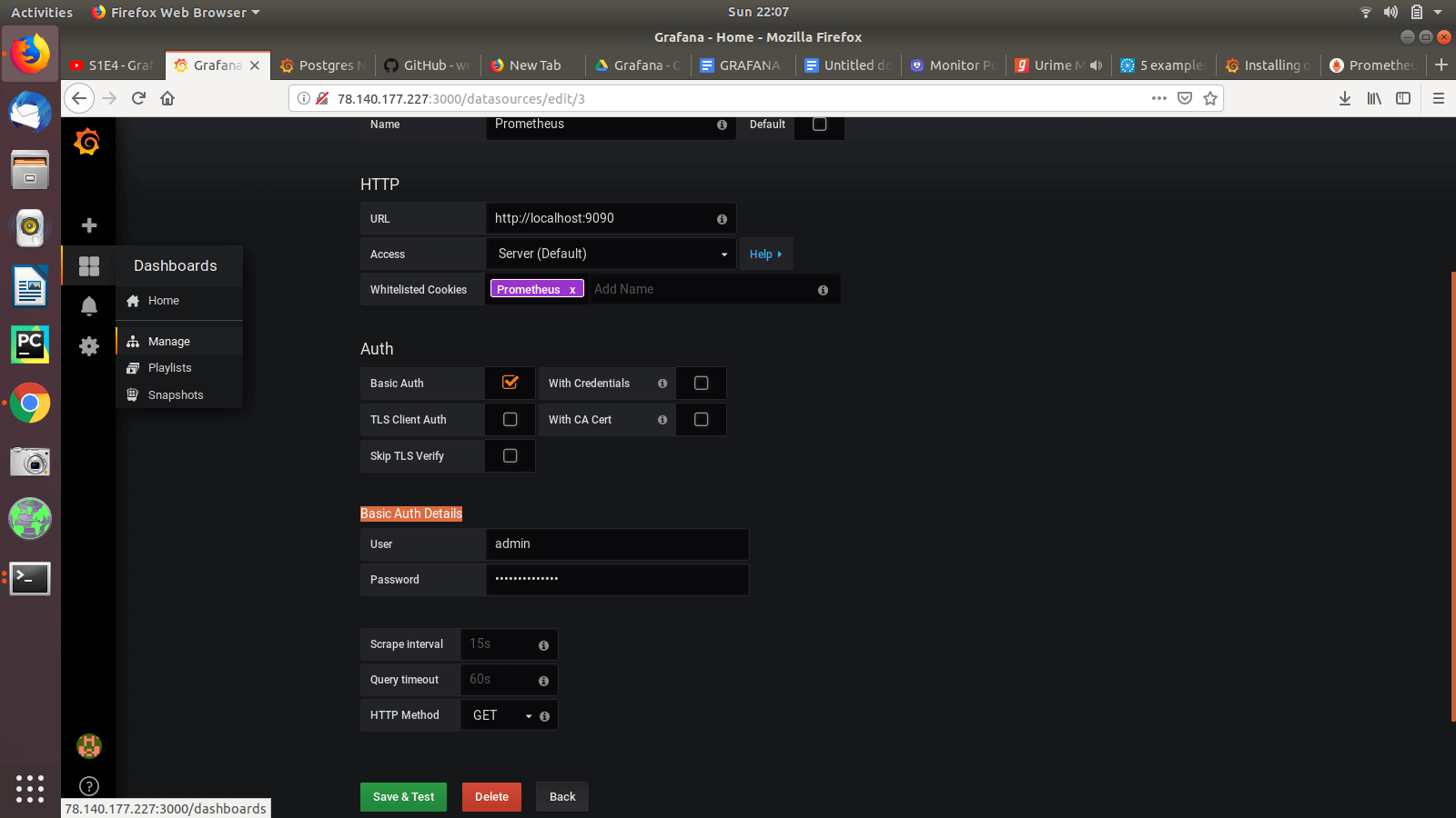 server monitoring using grafana and prometheus