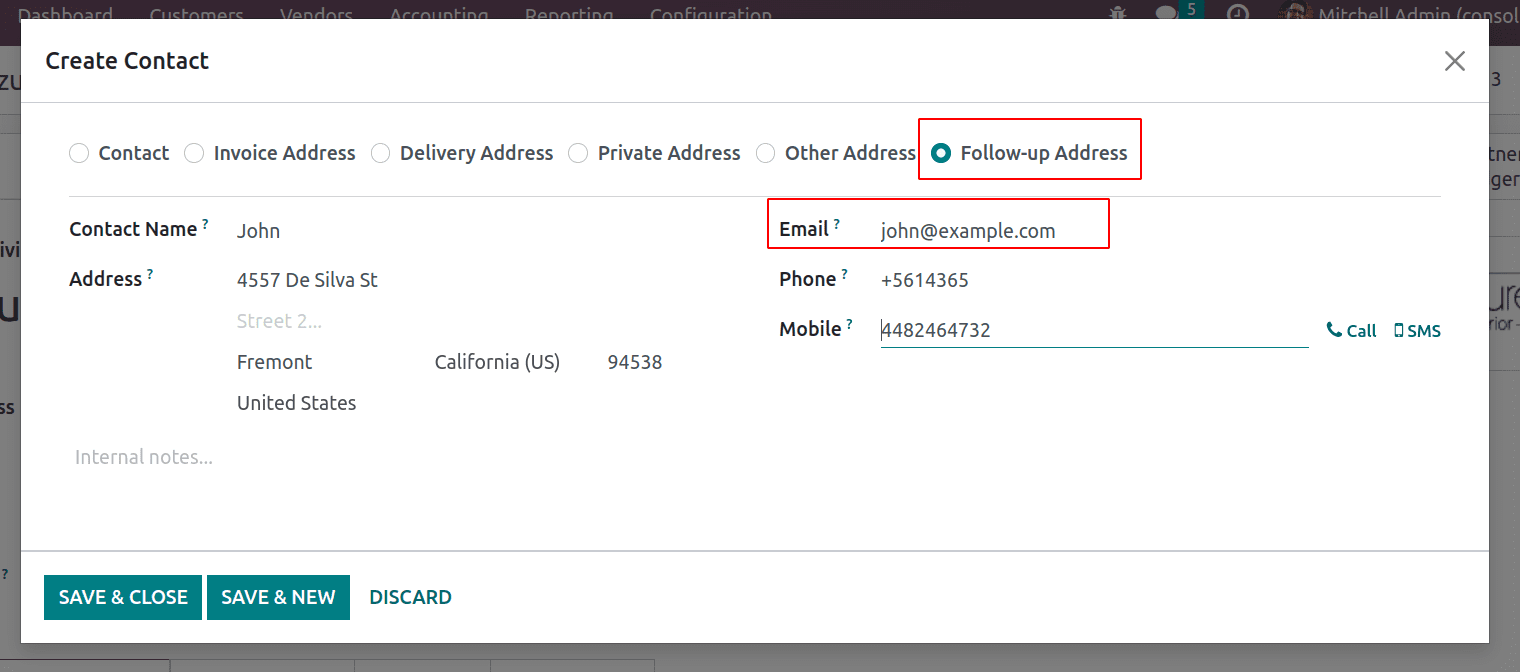 Significance of Configuring Multiple address in Odoo 16 Contacts-cybrosys