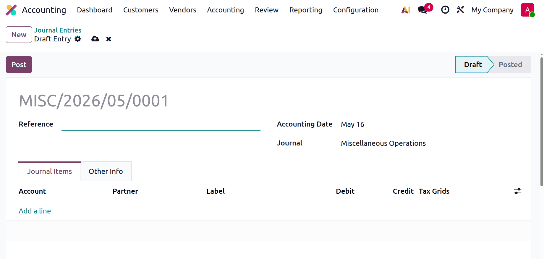 The Ultimate Guide to Journal Items and Entries in Odoo 19 Accounting-cybrosys