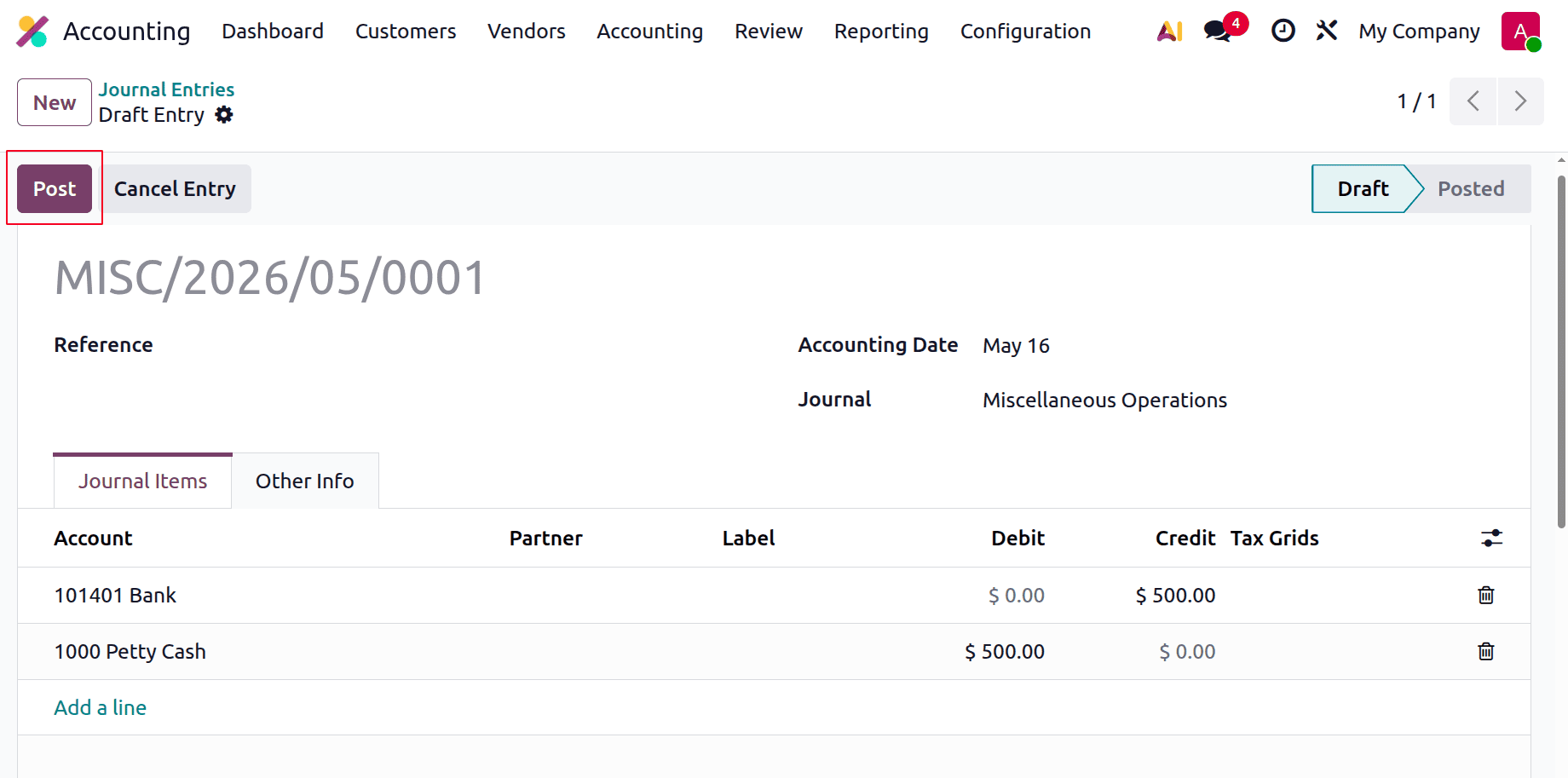 The Ultimate Guide to Journal Items and Entries in Odoo 19 Accounting-cybrosys