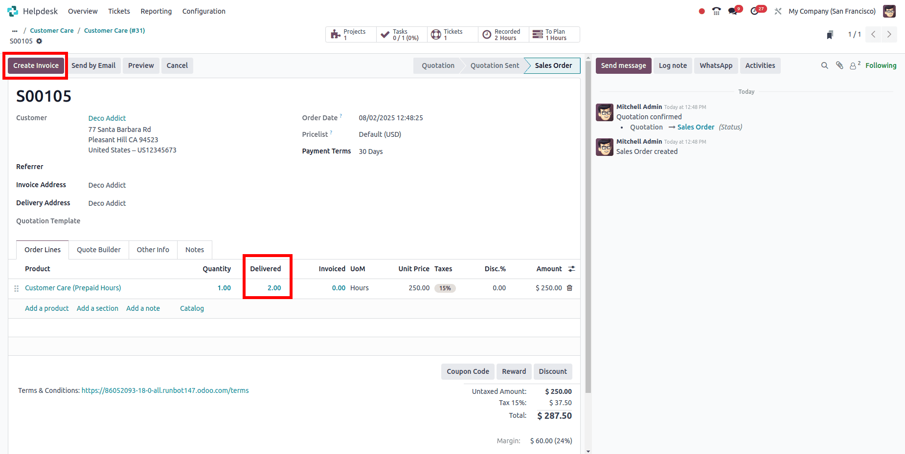 Track Time and Billing on Helpdesk Tickets in Odoo 18-cybrosys