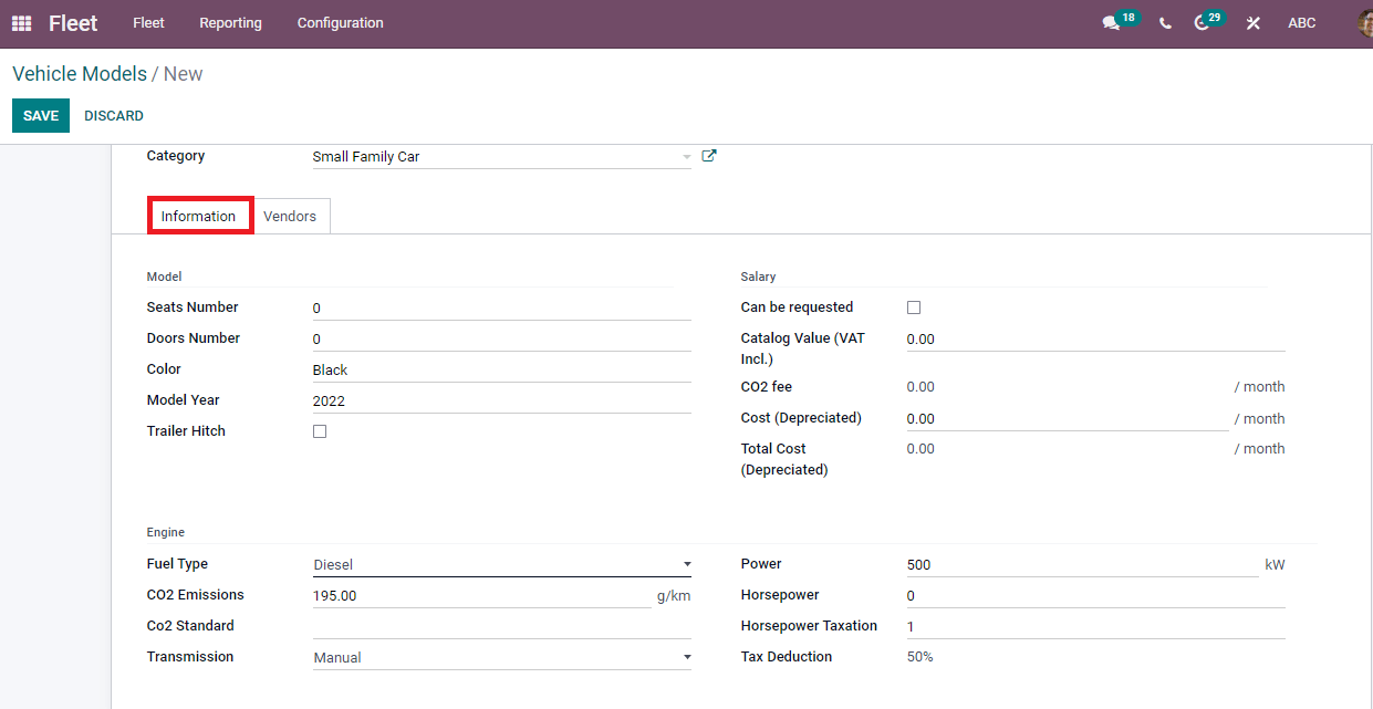 vehicle-models-and-model-category-in-the-odoo-15-fleet-module