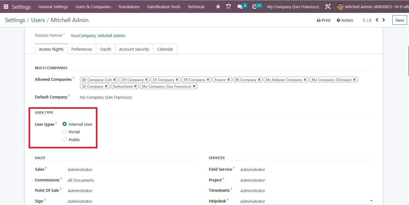 What Are the Access Rights Available in the Odoo 16 CRM-cybrosys