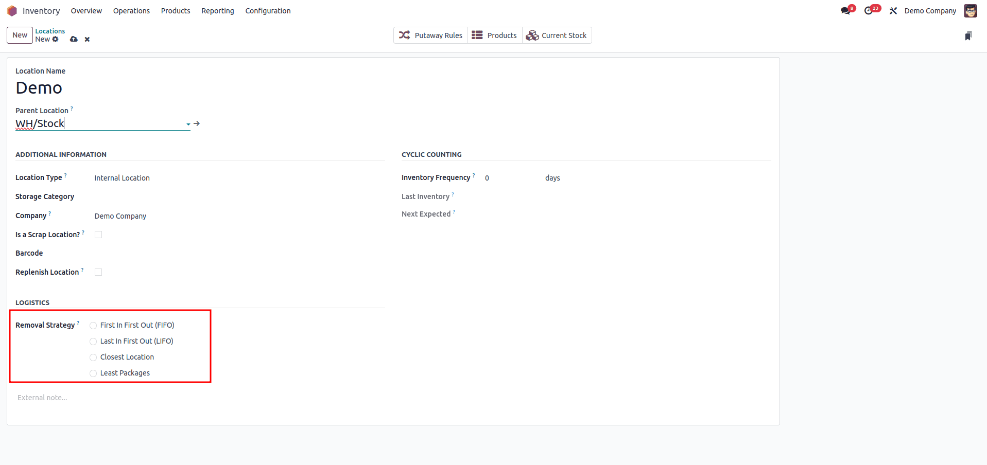 What are the Different Types of Removal Strategies in Odoo 18-cybrosys