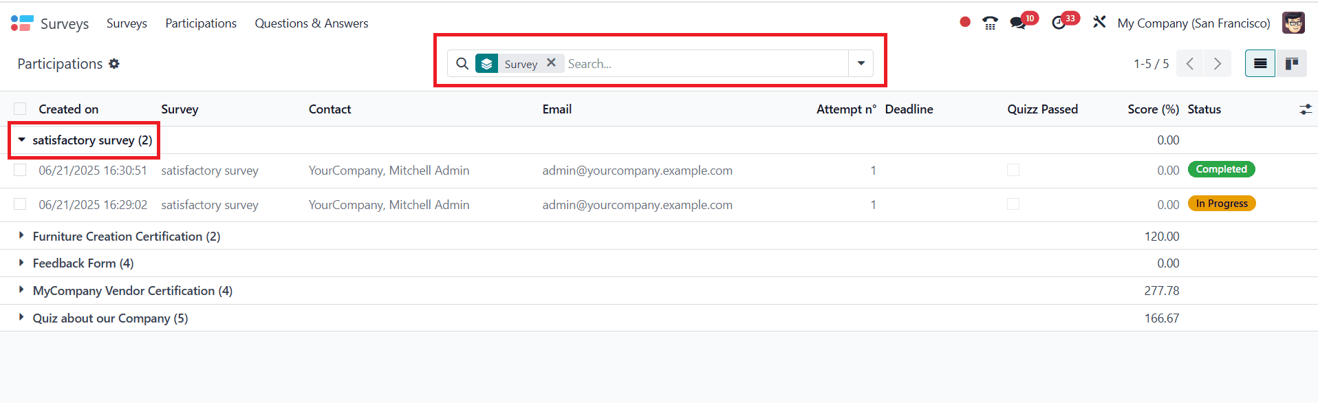 What are the Features of Odoo 18 Survey Module-cybrosys