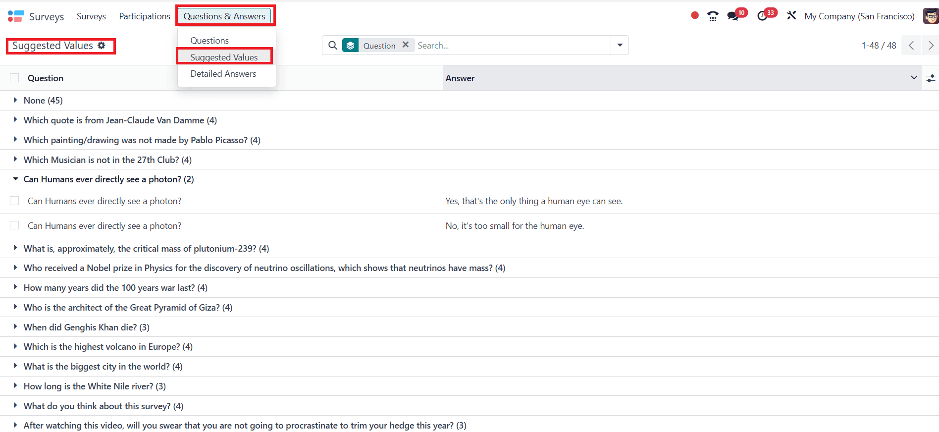 What are the Features of Odoo 18 Survey Module-cybrosys