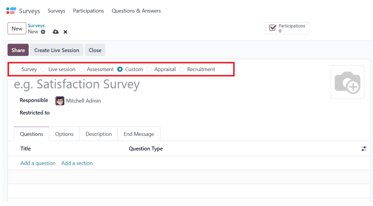 What are the Features of Odoo 18 Survey Module-cybrosys