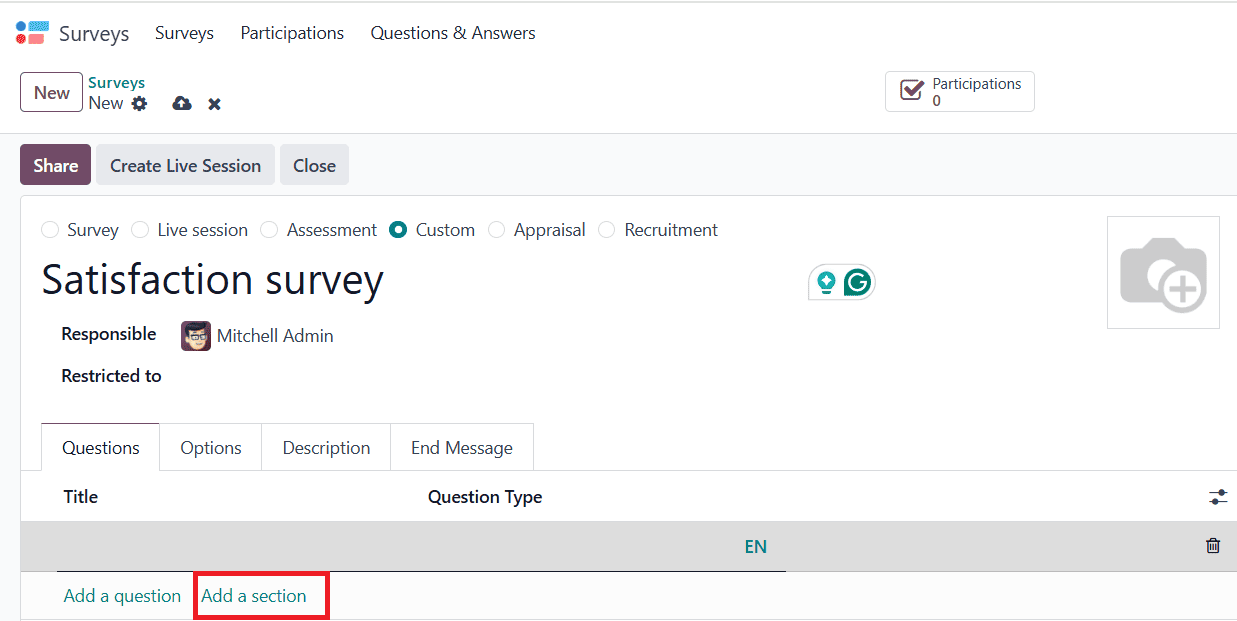 What are the Features of Odoo 18 Survey Module-cybrosys