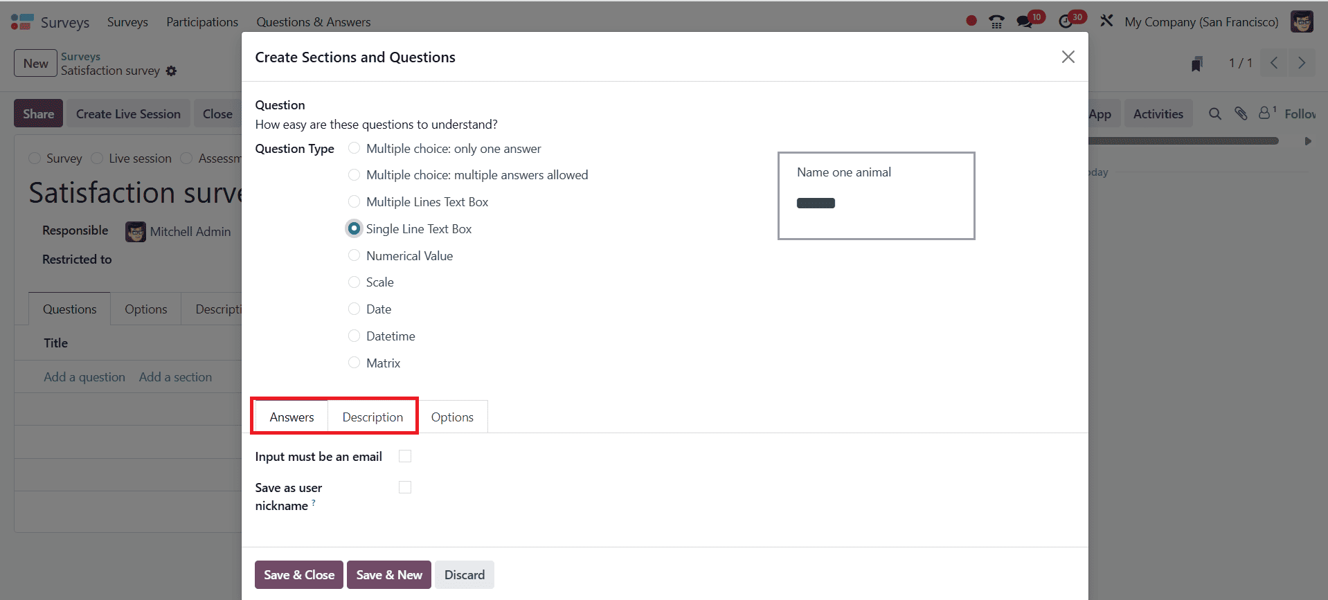 What are the Features of Odoo 18 Survey Module-cybrosys