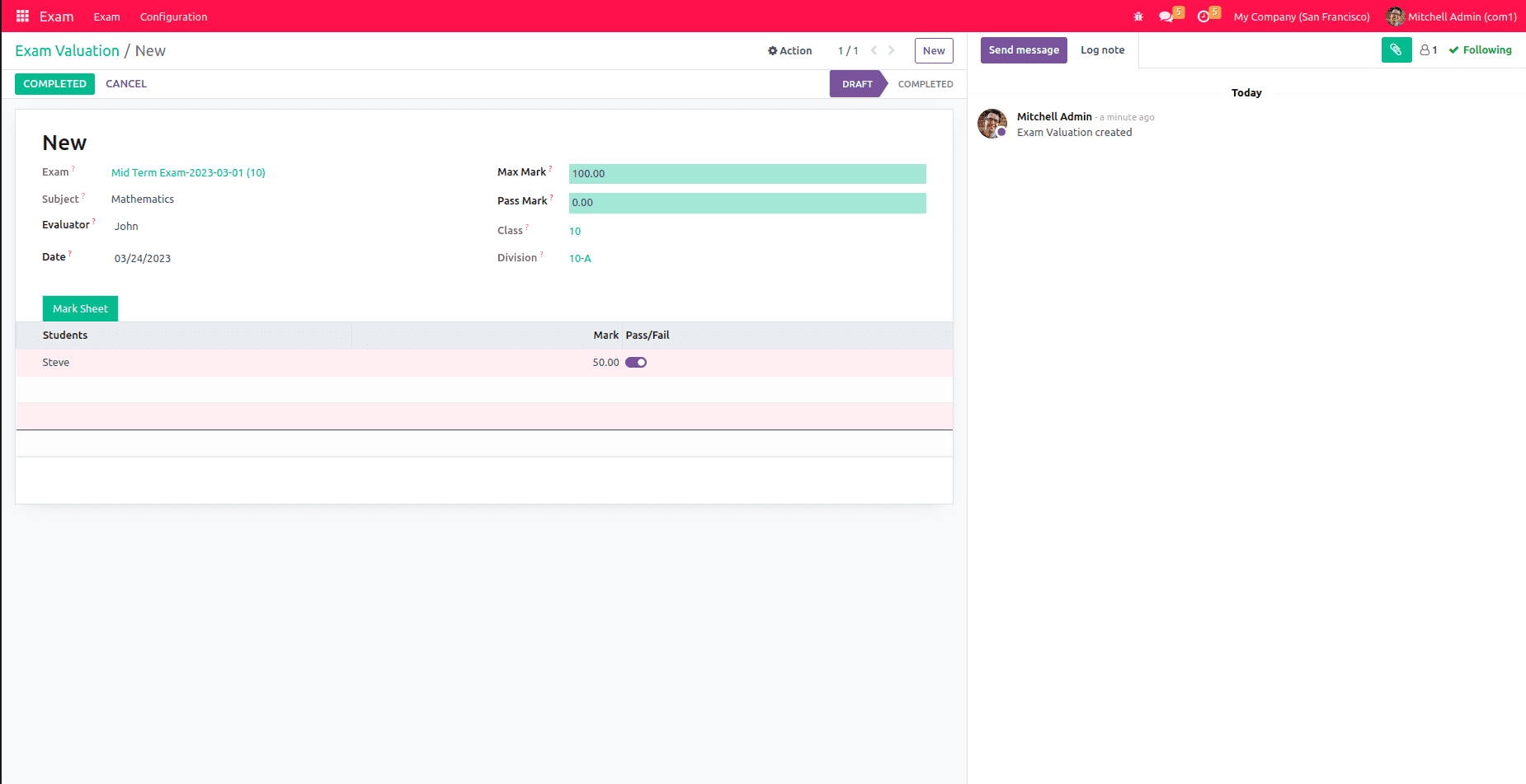 What Are The Features Of The Odoo 16 Educational Exam Management-cybrosys