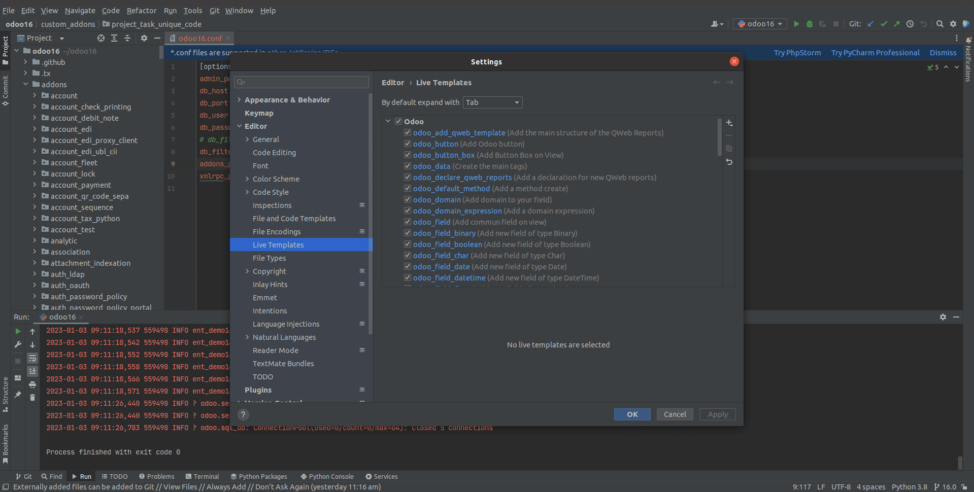 What Are The Live Templates In Pycharm-cybrosys
