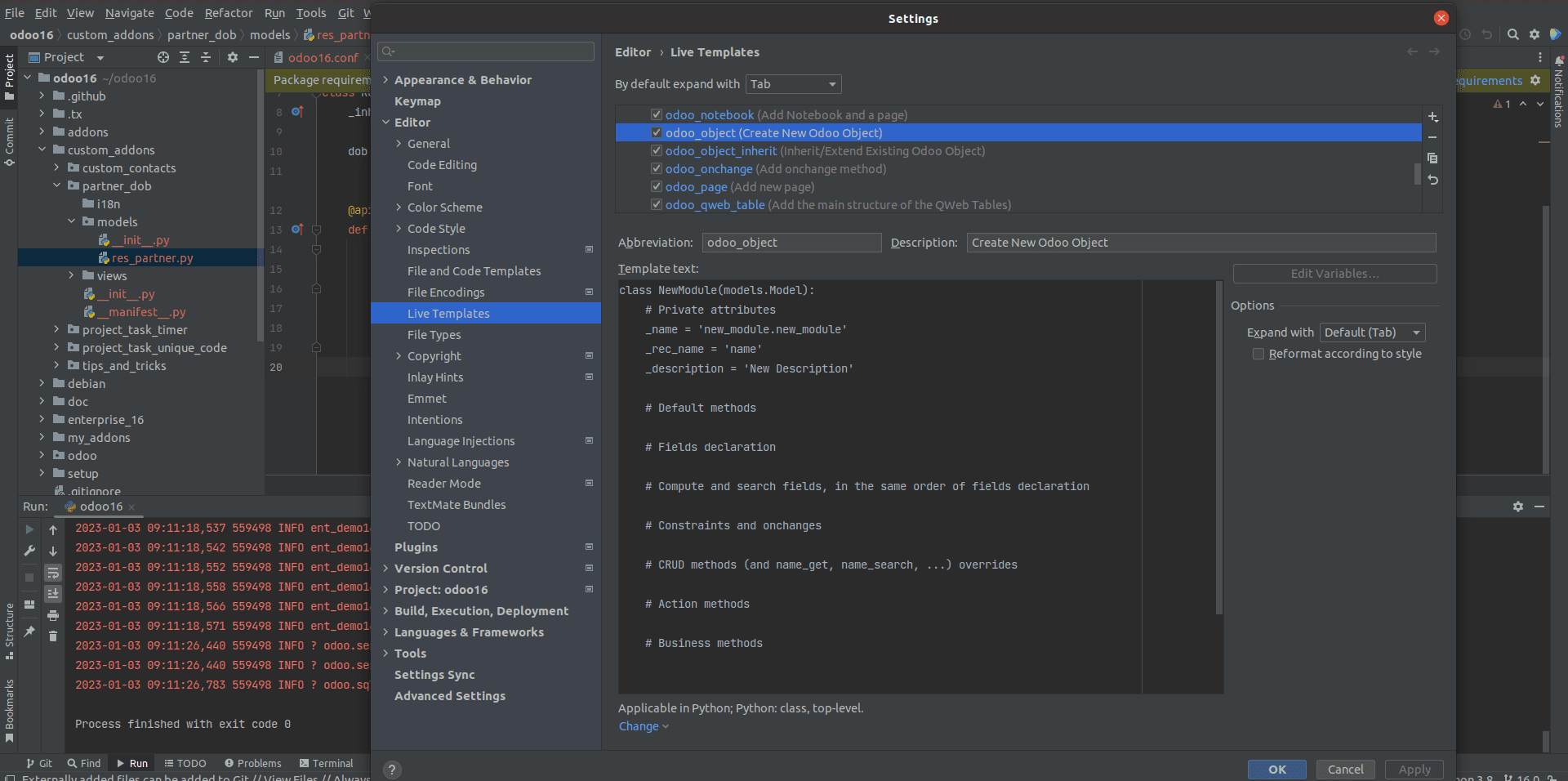 What Are The Live Templates In Pycharm-cybrosys