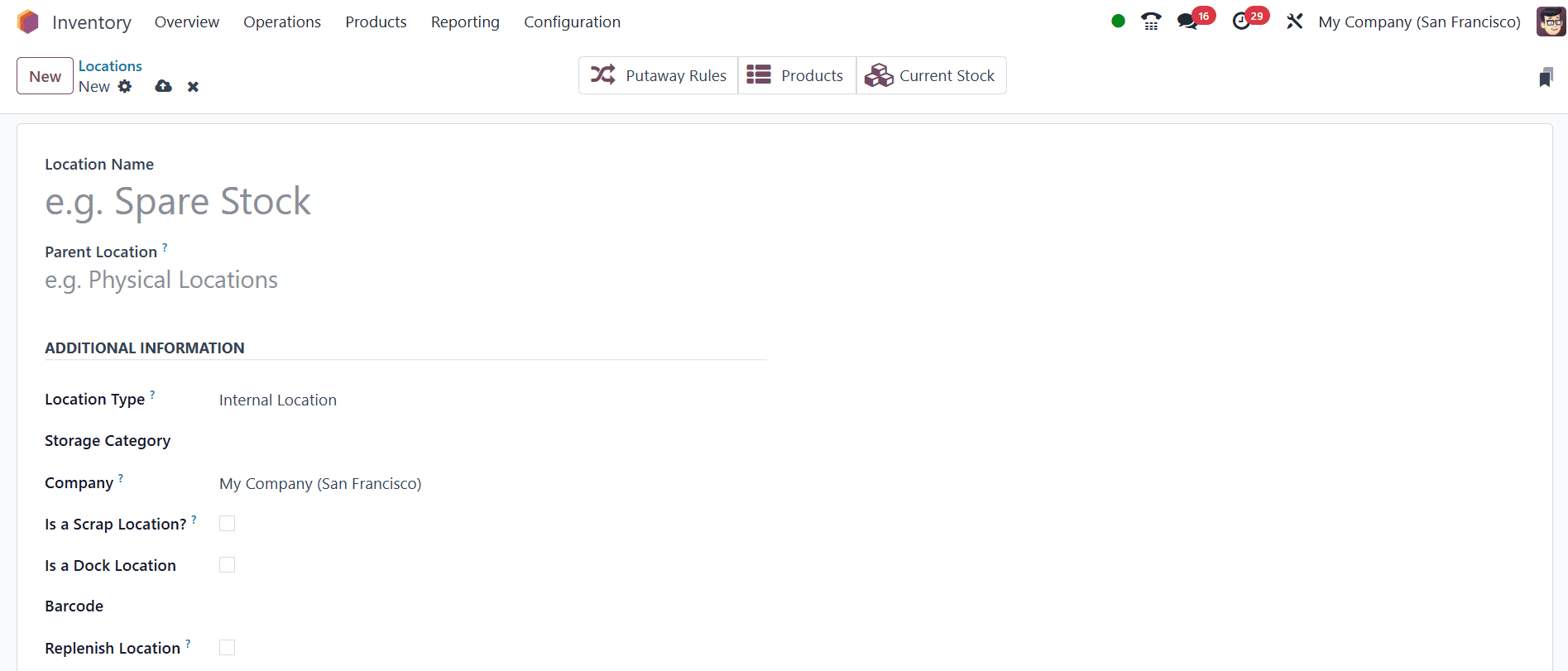 What are the Various Location Types in Odoo 18 Inventory-cybrosys