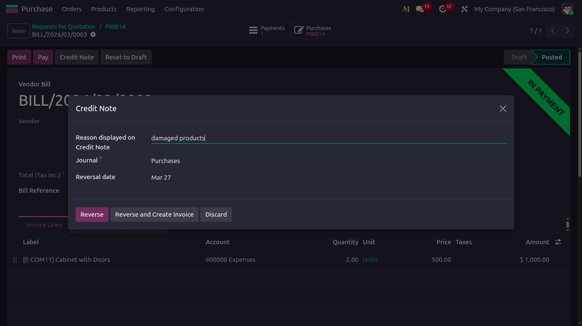 What are Vendor Refund Workflows in Odoo 19 Accounting-cybrosys
